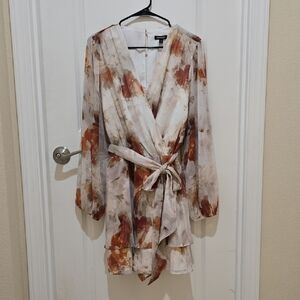 Express Cream and Tan Romper